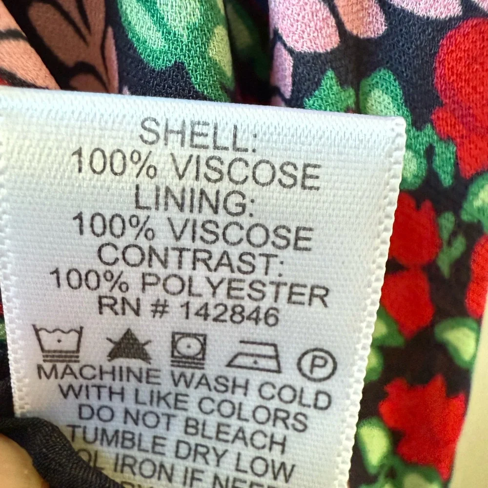RHODE Ruby Puff Sleeve Dress‎ Revolve Love Is A Rainbow Maximalism Floral 12